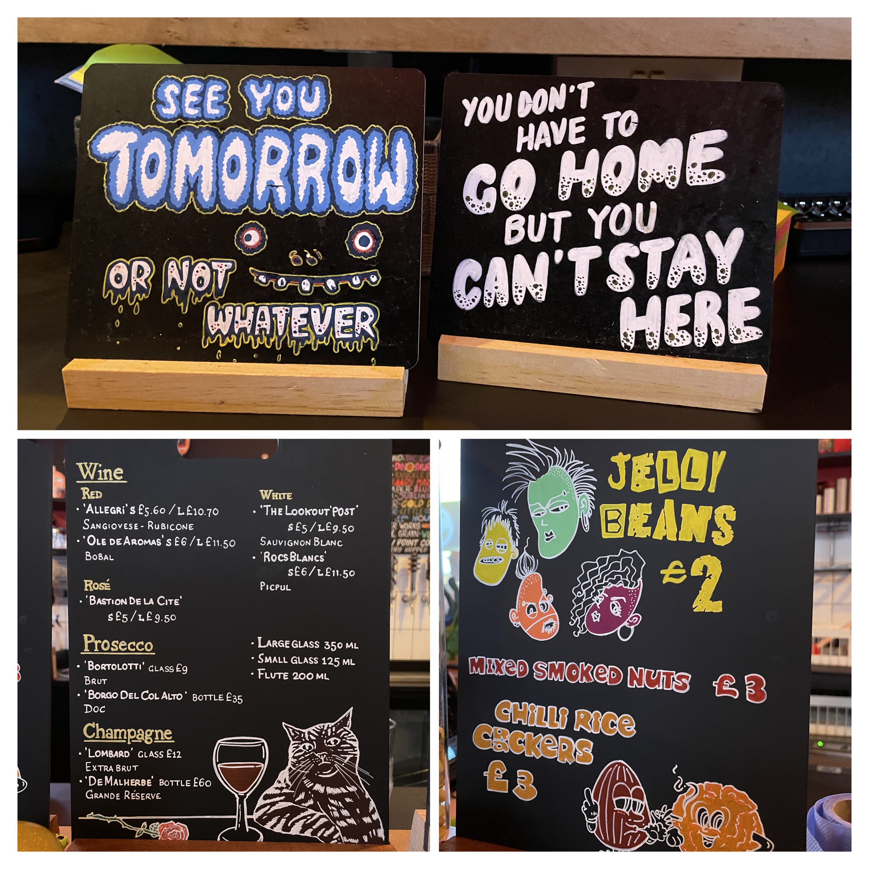 Tabletop blackboards